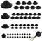 Duronge 60 Pieces of Cable Passage, 10 mm/20 mm/25 mm/30 mm Rubber Grommets, Tower-Shaped Cable Glands, Permanent Rubber Grommets, for Plugs, Cables, Wires, Electrical Appliances