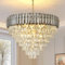 AOOCHOK Luxus Schwarzer Kristall Kronleuchter Modern Pendelleuchte, Rund Hängeleuchte Kristall Lampe, für Wohnzimmer, Esszimmer, Schlafzimmer, Kücheninsel, Φ80cm