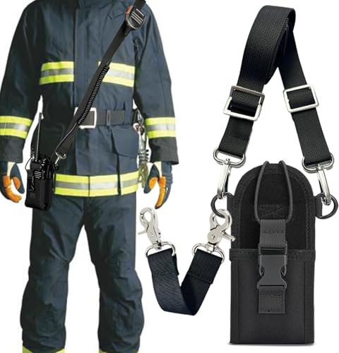 Radio Holster für Feuerwehrmann Bundle Set, inklusive Funkgurt und beweglichem Mikrofonhalter, Duty Gürtelhalter, Anti-Weg Gurt für EMS EMT Feuerwehrleute Polizei