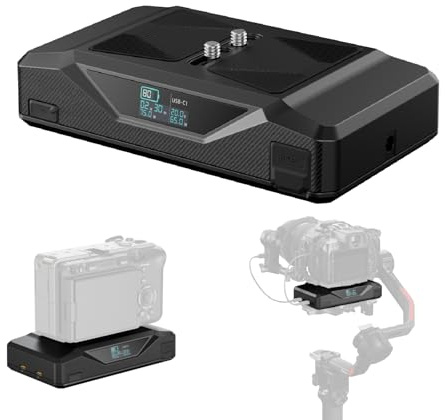 SMALLRIG Base Battery CB75, 73.8Wh / 5000mAh, 65W USB-C Fast Charging -4826 | All-Day Power with 1/4-20 screw, Dual D-tap, 5-Port Output, Portable Base Battery for Camera, Tripods