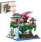 Peach Blossom Pond Micro Building Blocks Set, 3320PCS Architecture Cherry Bonsai Gifts Toys, Japanese Flowers Tree House Mini Bricks Kit, Ideas Gifts for Adults and Kids Office Home Decor