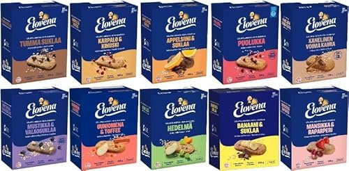 Elovena Oat Cookie Set (pack of 10) Total- 3kg/106oz Pick 10 packs from 10 Flavors in Söpösöpö Box SOPOSOPO
