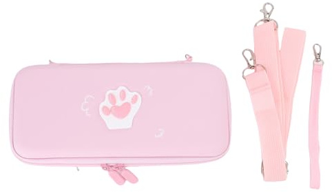 Oreilet Boîtier de Transport, Coquille Dure Protectrice avec Sangle de Sangle à Main, Imperméabilisation du Sac de Voyage de la Coquille Dure Protectrice pour Voyages à Domicile (Pink)