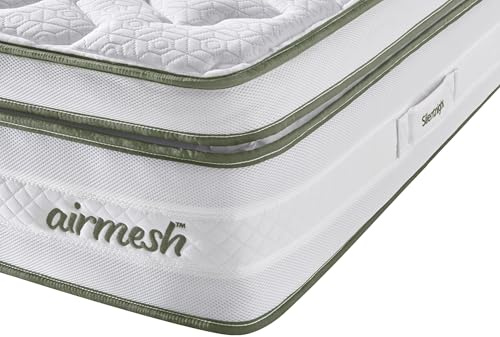 Silentnight Airmesh 3000 Mattress – Medium Soft – 2000 Mirapocket Springs – 1000 Mini Springs – 35cm Depth – COOLMAX Cover – Single Sided (King (U.K. Standard))