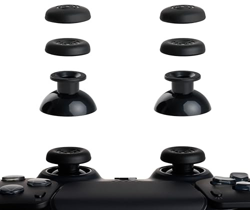 ® PRO Grip Thumbsticks kompatibel mit PS5 DualSense Controller. Extrem griffige Sticks mit Videoanleitung für Tuning & Reparatur, Schnellwechselsystem, schwarz