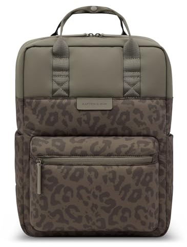Kapten & Son Rucksack Freizeitrucksack mit Laptopfach Bergen Cloud Backpack 15L Leo Dark Brown taupe