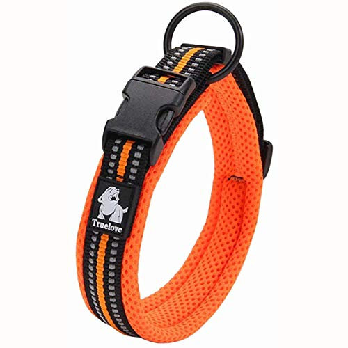 True Love Hundetrainingshalsband TLC5011 Reflektierende Hundehalsbänder(XL, Orange)