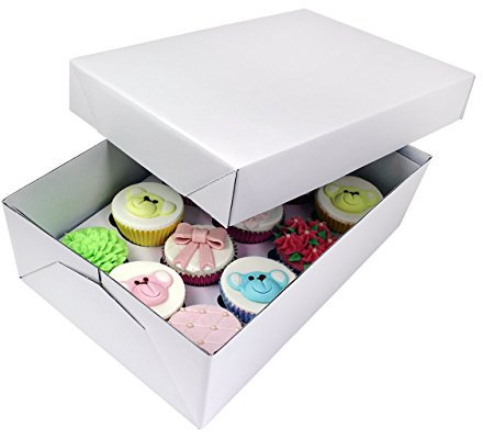 PME Cupcake Box für 12 Kuchen, 31 x 22 x 9 cm, Weiß