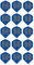 Pentathlon x180 Super Dick Standard Dart Flights, 5 Sets