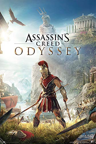 Grupo Erik Assassins Creed Odyssey One Sheet Poster - Deko Wohnzimmer oder Deko Schlafzimmer - Deko Wohnzimmer - Größe : 61 x 91 - Kunstdruck - Assanssins Cred Fanartikel