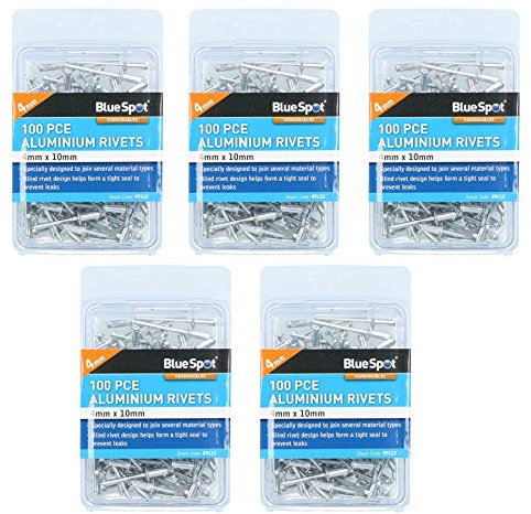 500 Aluminium métriques Pop Rivets aveugles Pot de fixation de fixation 4x10mm