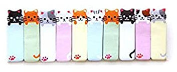 Vektenxi Convenience Cartoon Sticker Lesezeichen Notizzettel Notizblöcke Tab Haftnotizen Marker Schreibwaren Katzen Langlebig und praktisch