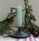 Vintage Home Kerzenstnänder Kammerleuchter in antik schwarz patiniert Dänischer Kerzenhalter Blume von Danishville