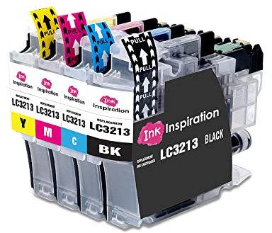 Ink Inspiration® Ersatz für Brother LC3213 Druckerpatronen 4er-Pack, kompatibel mit Brother DCP-J572DW DCP-J774DW MFC-J895DW MFC-J497DW MFC-J890DW DCP-J772DW MFC-J491DW, Schwarz/Cyan/Magenta/Gelb