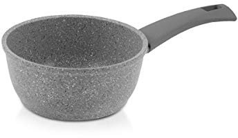 MOPITA ROCCIA VIVA Casseruola Antiaderente con Manico Ø 16 cm Padella per tutti i piani cottura (No Induzione) Multistrato, Rivestimento 5 strati Antigraffio, Manico Soft Touch, Made in Italy