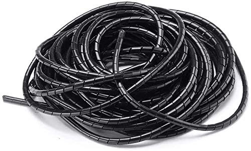 Auoeer 3D printer accessories, 13.5M Length Balck 6mm PE YL692 Flexible Spiral Wrapping Wire Hiding Cable Sleeves for 3D Printer printer Accessories