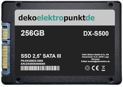 dekoelektropunktde 256GB SSD Festplatte passend für ASUS Maximus V Formula | Solid State Drive, Intern, Kompatibles Ersatzteil, SATA3, 2,5