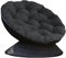 Goodming Runde Radar Stuhl Pad Drehsessel Stuhl Eiförmige für Terrasse Rasen Hängesessel Gartensessel Drehsessel Korbsessel Balkonstuhl, Kaffee Ø90cm (35.4 inches)