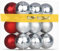 Silber & Rot 4,1 cm kleine Weihnachtskugeln Weihnachtsbaumschmuck Ornamente bruchsicher hängende Kugeln für Geburtstag Halloween Urlaub Hochzeit Dekorationen Set von 18 Stück