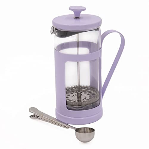 La Cafetière 8 Cup Monaco Lavender Cafetière and Coffee Measuring Spoon with Clip Set