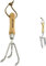 Kent & Stowe 3 Zinken-Grubber – Handgrubber aus Edelstahl, zum Aufbrechen verhärteter Böden, 28 cm & Handschaufel – Blumen-Kelle aus Edelstahl zum Pflanzen und Umtopfen, 33,5 cm