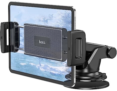 HOCO CA120 – Prospering Kfz-Halterung (Mittelkonsole), geeignet für Handys und Tablets innerhalb von 4,7-10,5 Zoll, Schwarz