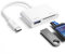 USB C SD Card Reader with USB 3.0 Port | JSAUX 3-in-1 USB C to Micro SD Memory Card Reader | Compatible with iPhone 16/ Pro Max/Pro/Plus, iPad Pro, MacBook Pro/Air, Galaxy S8 to S24