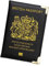 Haqatr Britische Reisepasshülle, Reisepasshülle für Herren und Damen, PU-Leder, Reisepasshülle für Ausweis, Visitenkarten, Kreditkarten zum Reisen (schwarz), Schwarz , 1, Travel