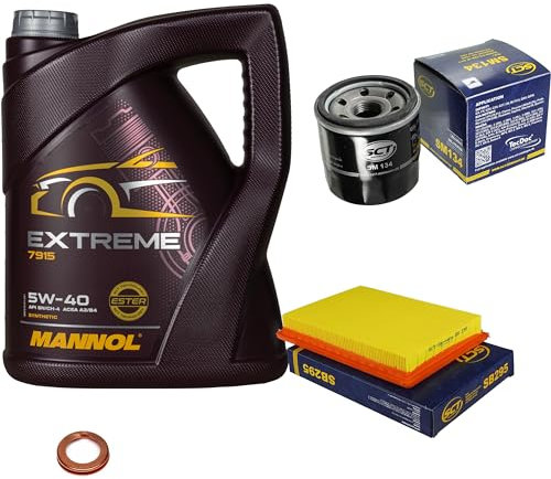 Inspektionspaket Wartungspaket Filterset mit 5 L Motoröl Extreme 5W-40, Ölfilter, Luftfilter, Dichtring