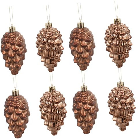 Mikinona 8St echte Tannenzapfenverzierung Weihnachtsbaum hängende Verzierung weihnachtsdeko Girlande Vintage-Dekor Christmas Pine Cone Tannenzapfen-Dekor Weihnachtskugeln
