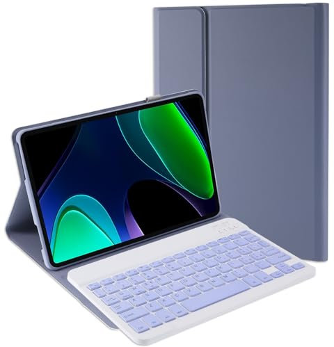 Jeloyutek Tastiera Cover per Xiaomi Pad 6 11, Custodia con Staccabile Italiano QWERTY Tastiera per Xiaomi Pad 6 11 2023, Viola
