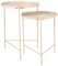 MICA Decorations Nero Beistelltisch - 47x47x60 cm - Eisen - Rosa - Staz von 2