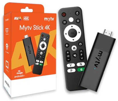 Smart TV Stick, Android 10, Compatible pour chromecast et H.264, WiFi, HDMI, Bluetooth, Netflix, Youtube, Prime vidéo. Jusqu'en 4K