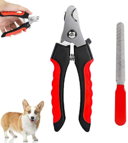 Dog Nail Clippers for Dogs Pet Claw Clippers Razor Sharp Blades with Protective Guard with Bonus Dog Nail File and Safety Lock to Avoid Over-Cutting Nails for Dogs, Cats Safe and Easy Trimmers