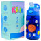 CODiLLO Botella para niños, 480 ml, botella para niños sin BPA, botella con pajita, botella a prueba de fugas, botella Titran, botella de plástico, regalo niños (azul)