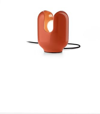 Licht-Erlebnisse Nachttischleuchte Keramik 20 cm hoch klein in Orange Retro Design Handarbeit für E27 Keramiklampe Tischleuchte Wohnzimmer Schlafzimmer