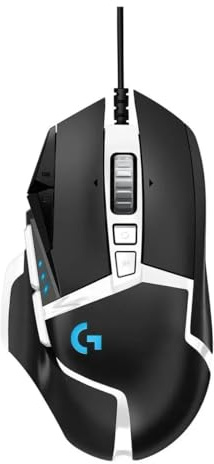 Logitech G502 SE HERO High Performance RGB Wired Gaming Mouse, HERO 16K Sensor, 11 Programmable Buttons, Adjustable Weights, LIGHTSYNC RGB, Onboard Memory, Tilt Wheel, Black, includes Cloth