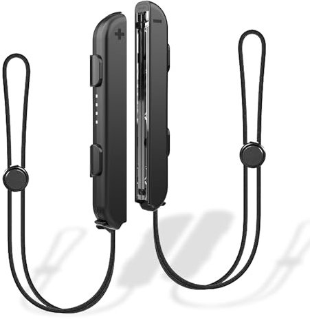 Freaks and Geeks Paire de Dragonnes pour Joy-Con - Rail Métal - Noir