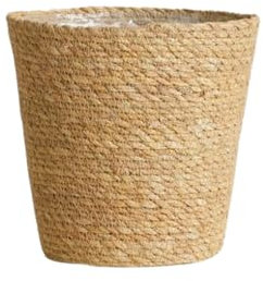SMPLY. Macetero Semirígido de Yute En Forma de Cono - Cesta Mimbre Ideal para Macetas o Tiestos Válida para Interiores o Terrazas - Color Natural (17 x 17 x 16)