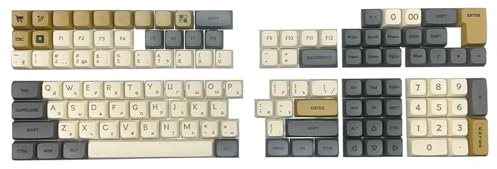 Azxcvbnm Ergonomische Tastenkappen für 64/68/75/87/98/104/108 Tastatur-Enthusiasten für verbessertes Tippen