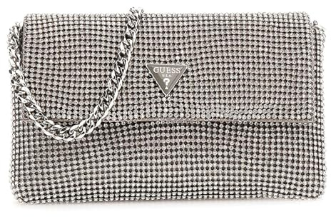 GUESS Zalina Mini Flap Clutch Silver
