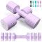 Sportneer Verstellbare Hanteln Frauen Set: Kurzhanteln 2er Set je 1-2,5 kg Gewichte, 4-in-1 Adjustable Dumbbell Set, Fitnessgeräte für Zuhause, Home Gym, Krafttraining, Geschenk (Lila)