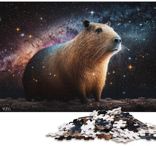 Puzzle für Erwachsene, 1000 Puzzles mit der Galaxie Kapybara, für Holzpuzzle, Weihnachtspuzzle, Geschenke (Größe 75 * 50 cm)