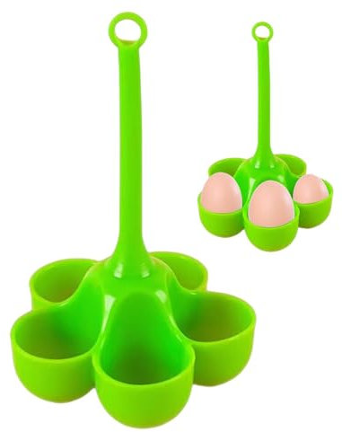 Porte-œufs pour œufs durs | Support à œufs en silicone à 5 grilles avec poignée anti-brûlure - Grille de cuisson multifonction pour œufs à la vapeur pour autocuiseurs