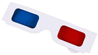 Whyzsjnclg Papierbeugung 3D -Brillen Vreativew Film 3D -Brillen für Zuhause, Festivals, Clubs, einzigartige Kinderpartygeschäfte (rot, blau), Papier 3D -Brillen
