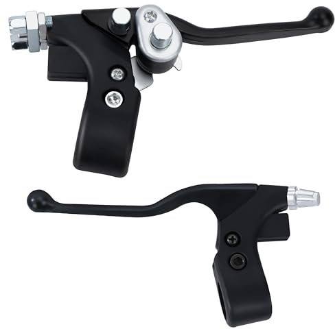 Tunejoy Bremshebel Pit Bike mit Schnalle Bremsgriff für 22mm Durchmesser Lenker für ATV Pocket Dirt Bike Go Kart Scooter 1 Pair Schwarz