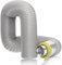Hon&Guan ø125 mm Condotti Tubo di Ventilazione Isolamento Termico in Alluminio PVC, Lunghezza 1,2 m, Isolato Tubo Flessibile di Scarico per Condizionatore d'aria, Camino, Garage, Grigio