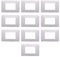 10 Placche, 3 moduli/posti, Compatibile Con Vimar Plana, colore bianco bianca, Placche In plastica di alta qualità, 100% compatibile con i supporti e i moduli originali