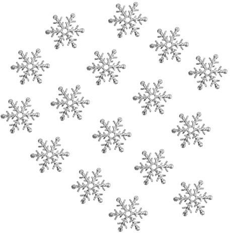 FONDOTIN 600stücke Silber Konfetti Schneeflockenkonfetti Weihnachtsdeko Glitzer Konfetti in Schneeflockenform Einzigartiges Dekoration Für Partys Umweltfreundliches Material