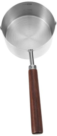 Homoyoyo Olla Empapada Aceite De Acero Inoxidable Para Cocinar Cacerola Pequeña Con Vertedor Herramienta De Cocina Para Usar Al Preparar Salsas o Verter Aceite